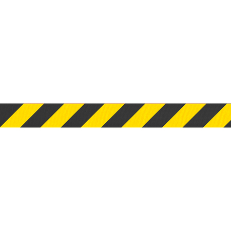 Queue Solutions SafetyPro Twin 300, Yellow, 16' Yellow/Black Diagonal Striped Belt SPROTwin300Y-YB160